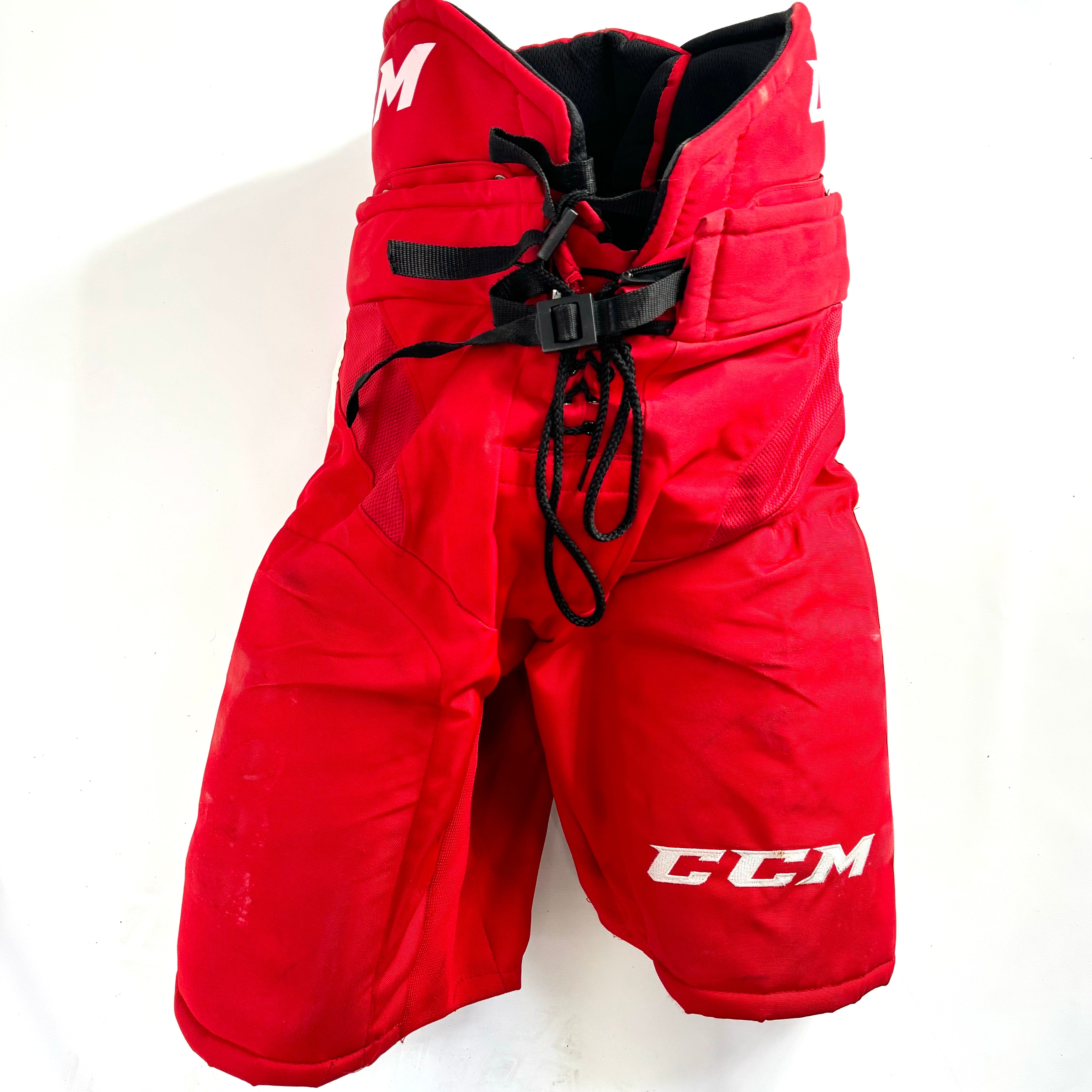 CCM HP31 - Pantalon de hockey Pro Stock d'occasion de la Ligue de hockey de l'Ontario (rouge/blanc)